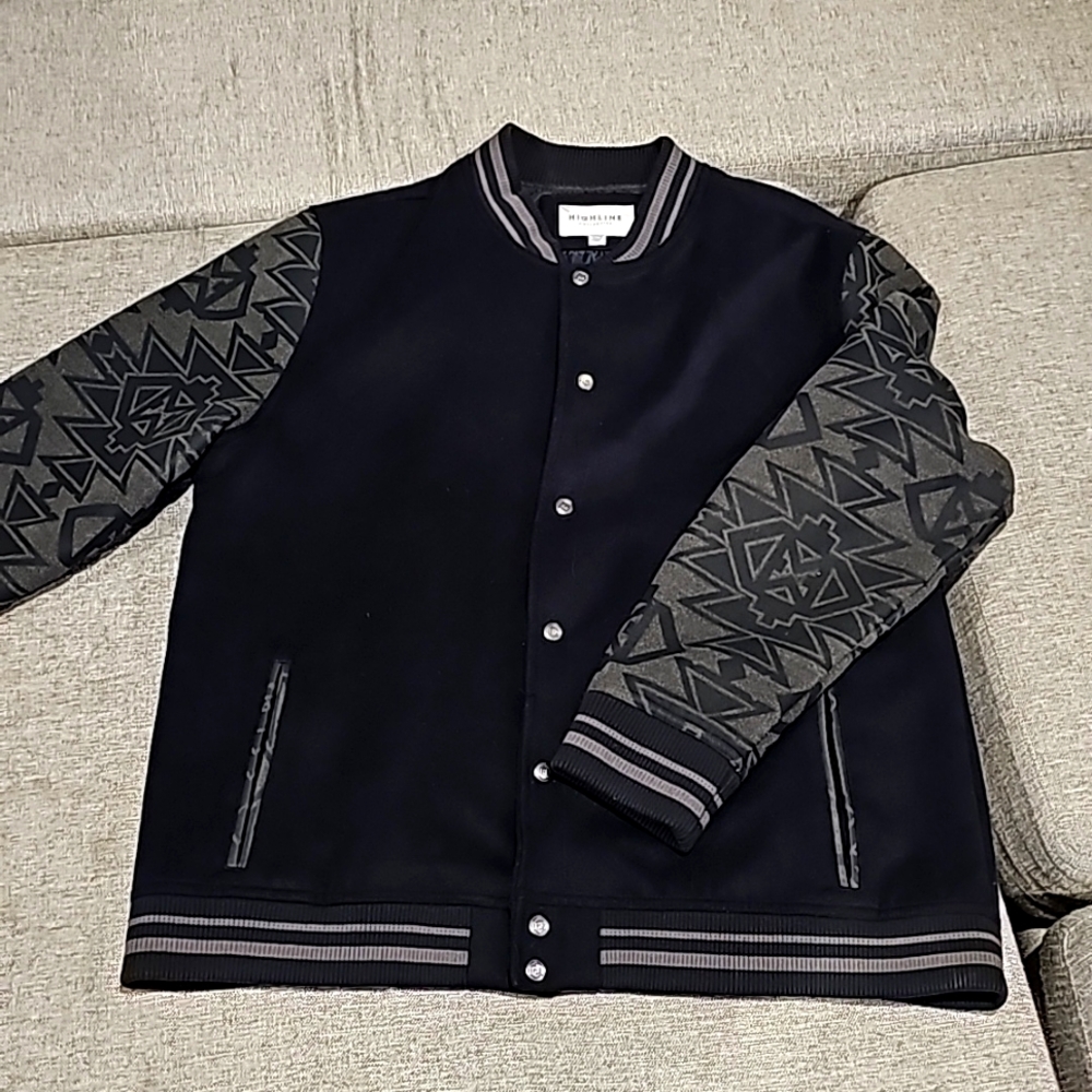 Highline collective felt varsity jacket